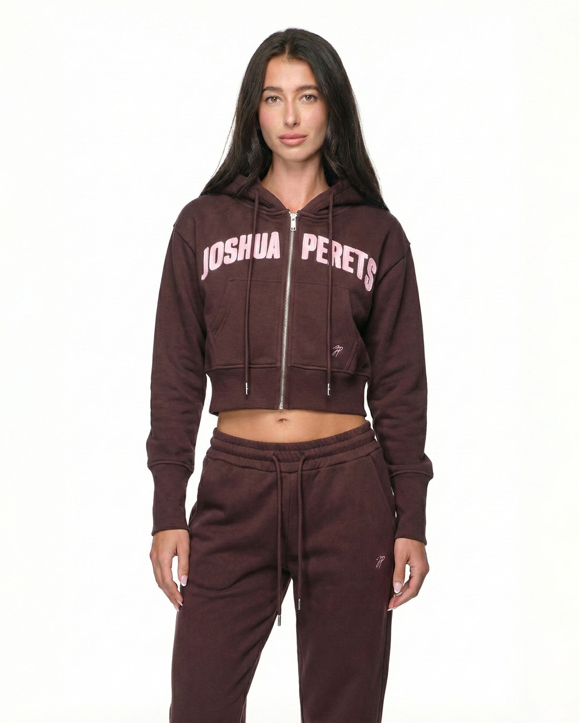 Ari - Semi-Fitted Cropped Zip-up Hoodie