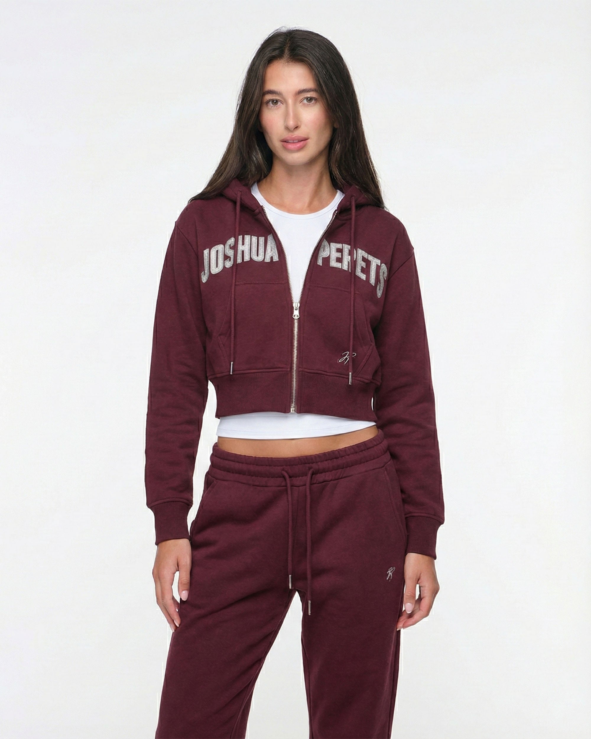Ari - Semi-Fitted Cropped Zip-up Hoodie