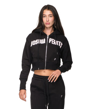 Ari - Semi-Fitted Cropped Zip-up Hoodie