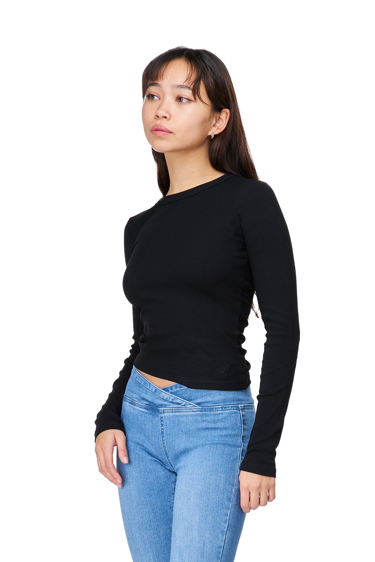 Minna - Long Sleeve Crew Neck Crop Top
