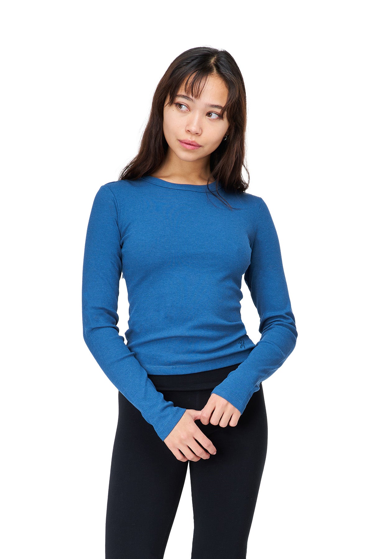 Minna - Long Sleeve Crew Neck Crop Top