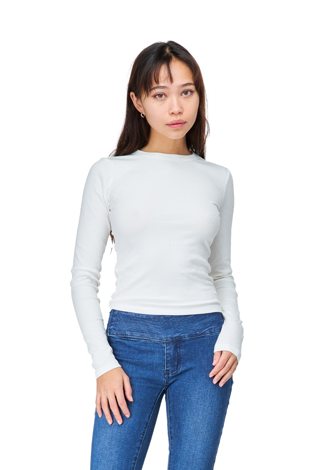 Minna - Long Sleeve Crew Neck Crop Top