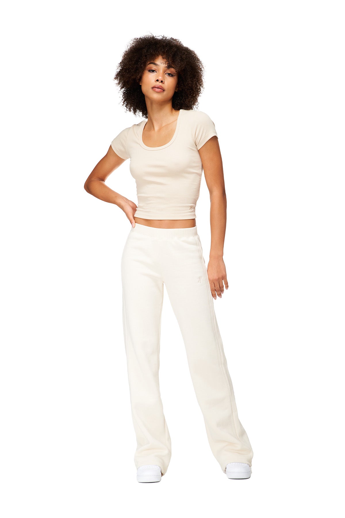 Nora - Fitted Wide Leg Sweatpant