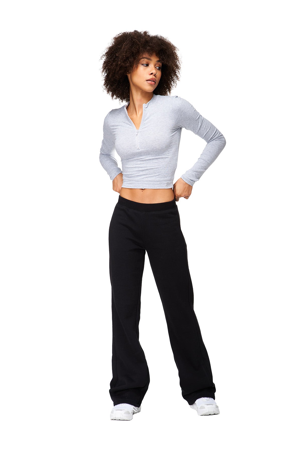 Nora - Fitted Wide Leg Sweatpant