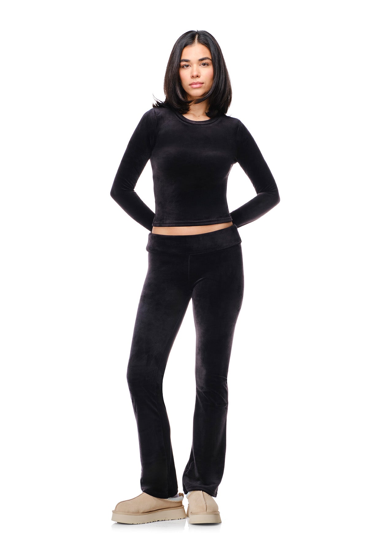 Rosa - Fitted Velour Longsleeve