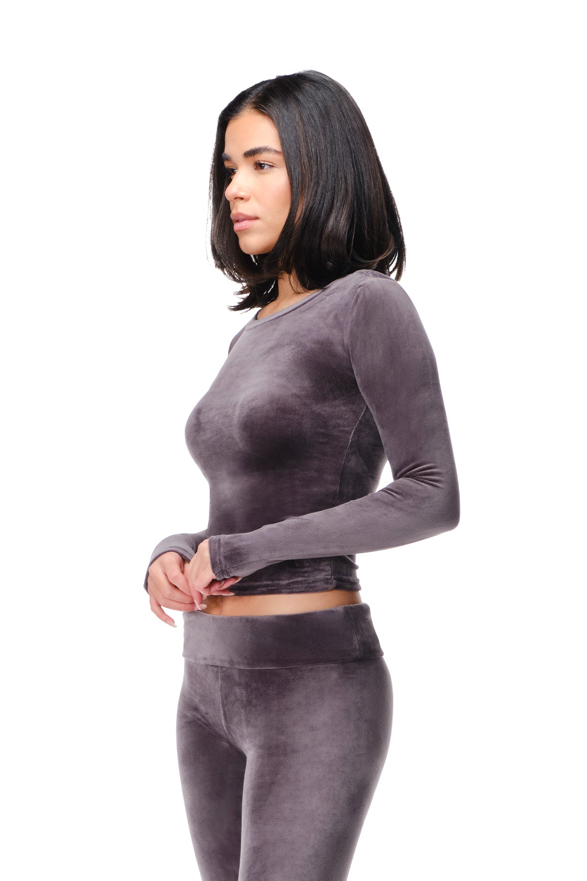 Rosa - Fitted Velour Longsleeve