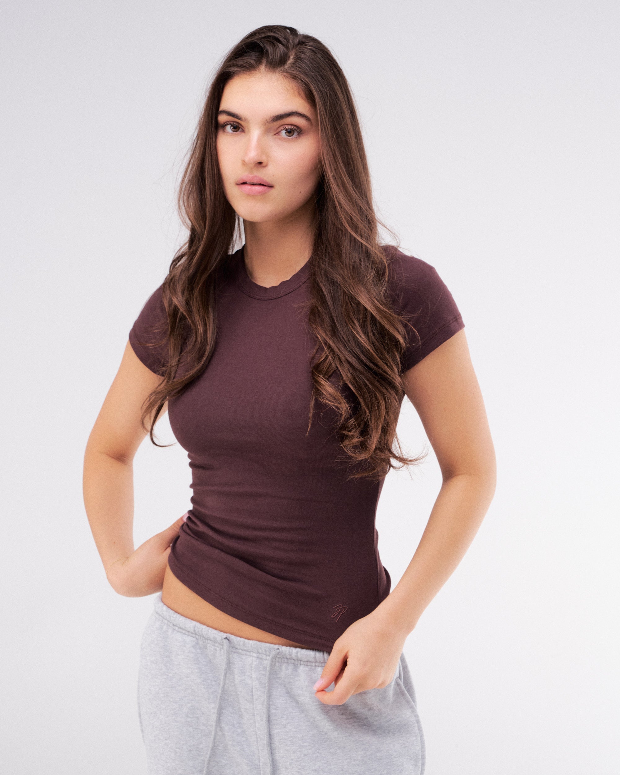 Elle - Fitted Short Sleeve Top