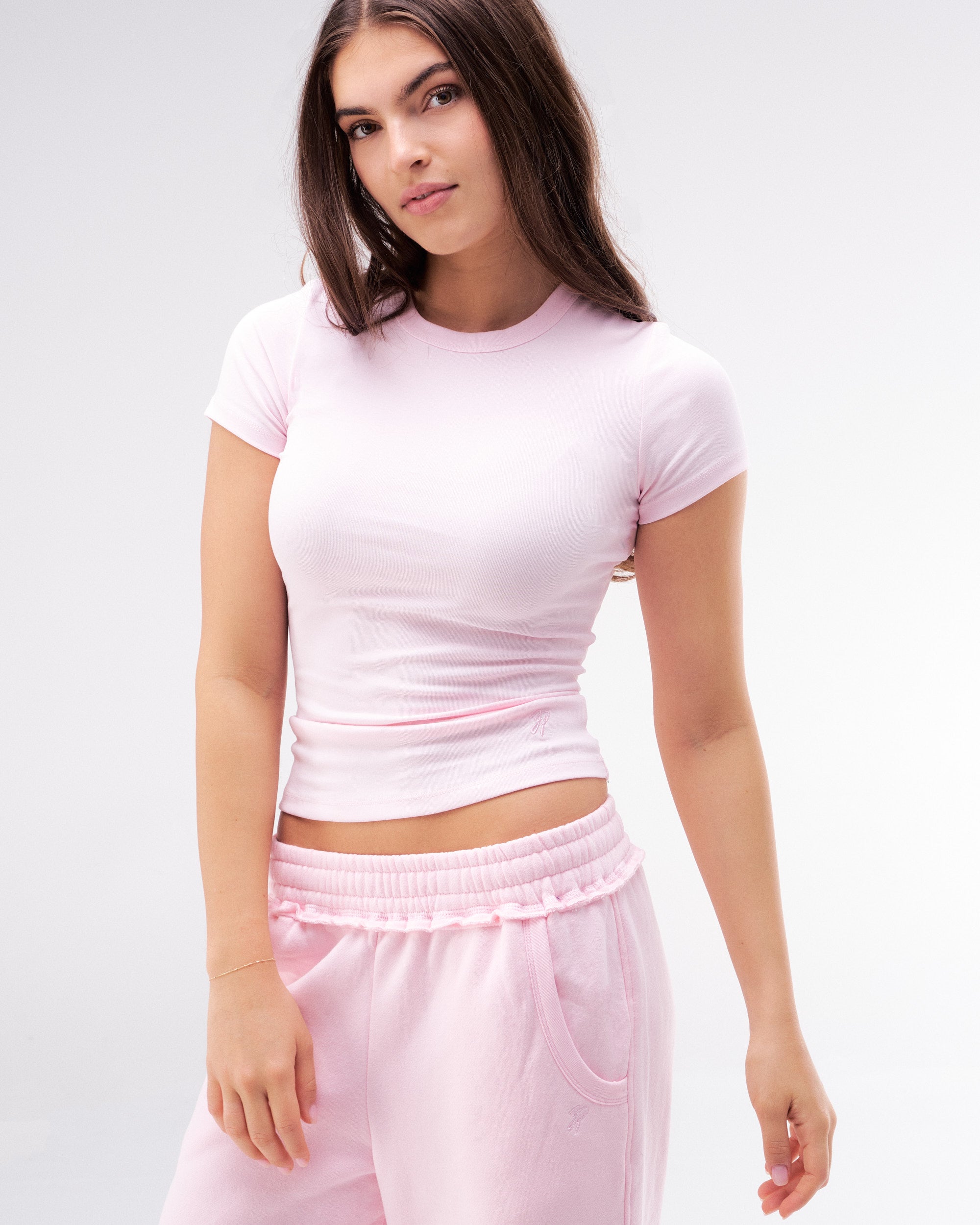 Elle - Fitted Short Sleeve Top