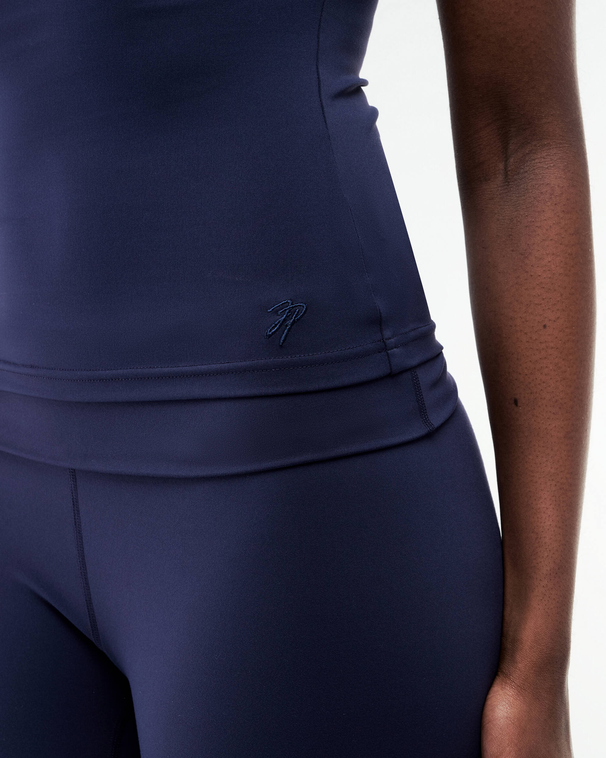 Ollie - Fitted Wide-Leg Pants with Fold-over Waistband