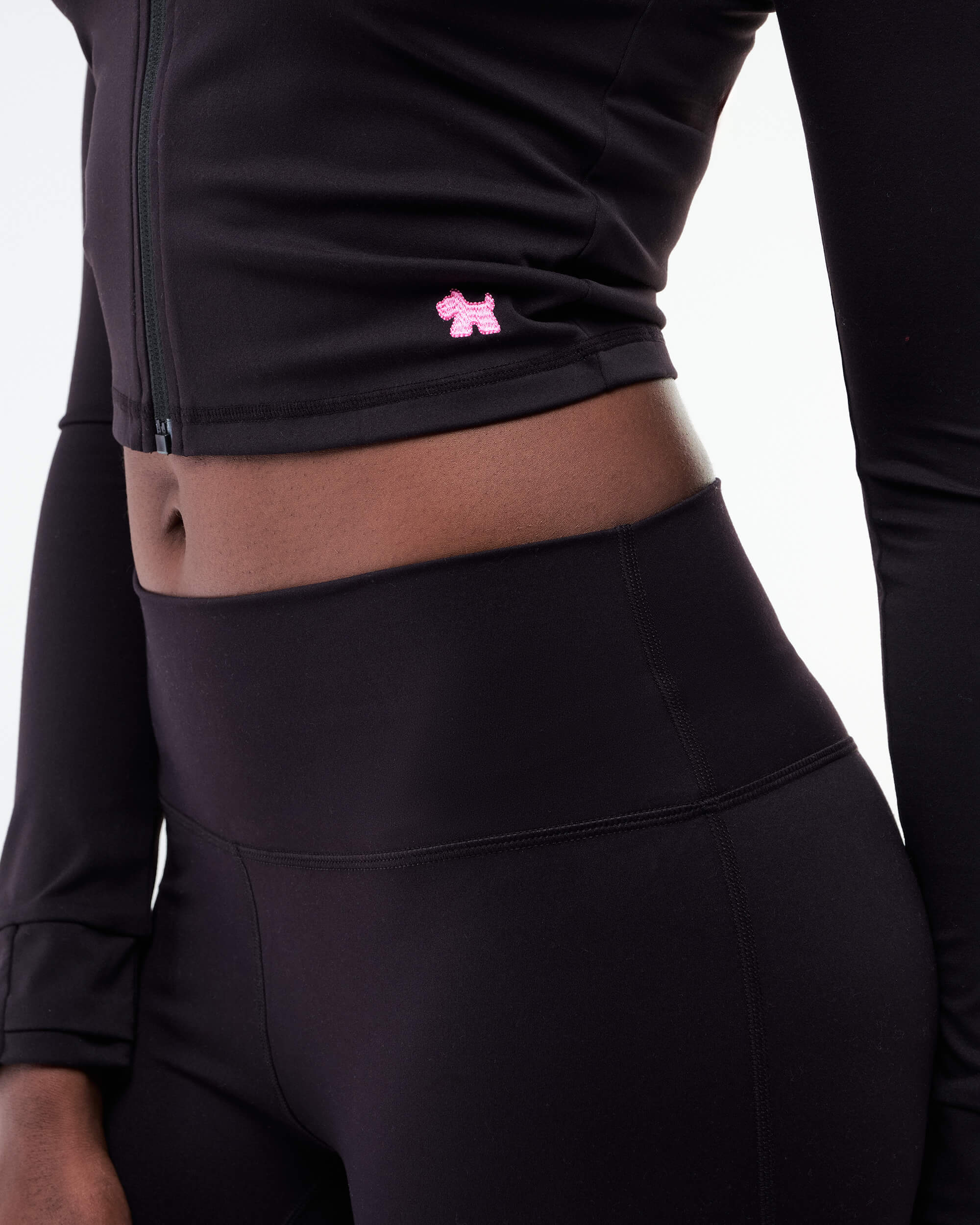 Shay - Fitted Mock Neck Zip-Up Long Sleeve Top