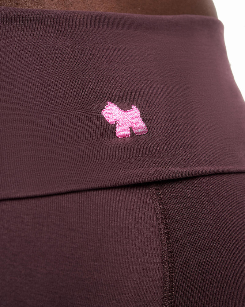 Tally - Fitted Flare Pants with Fold-over Waistband