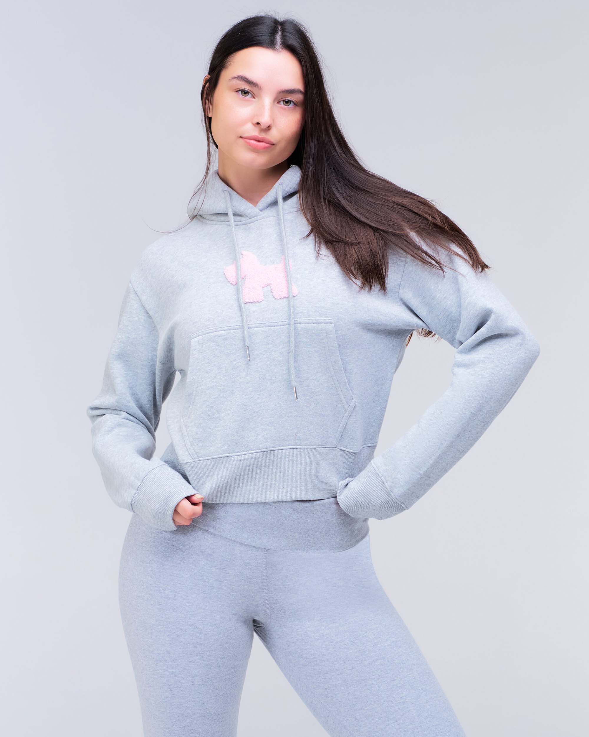 Emely Relaxed Fit Pullover Hoodie in Grey Mix - styled look