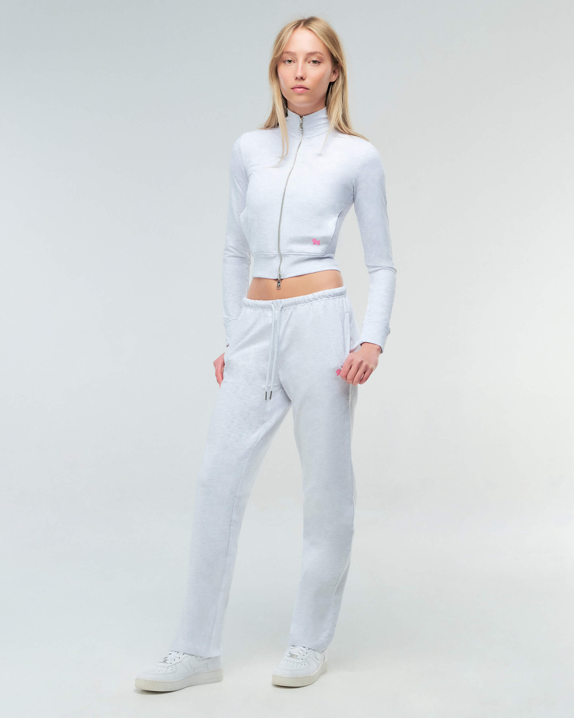 Kyla - Fitted Cropped Zip-up Long Sleeves