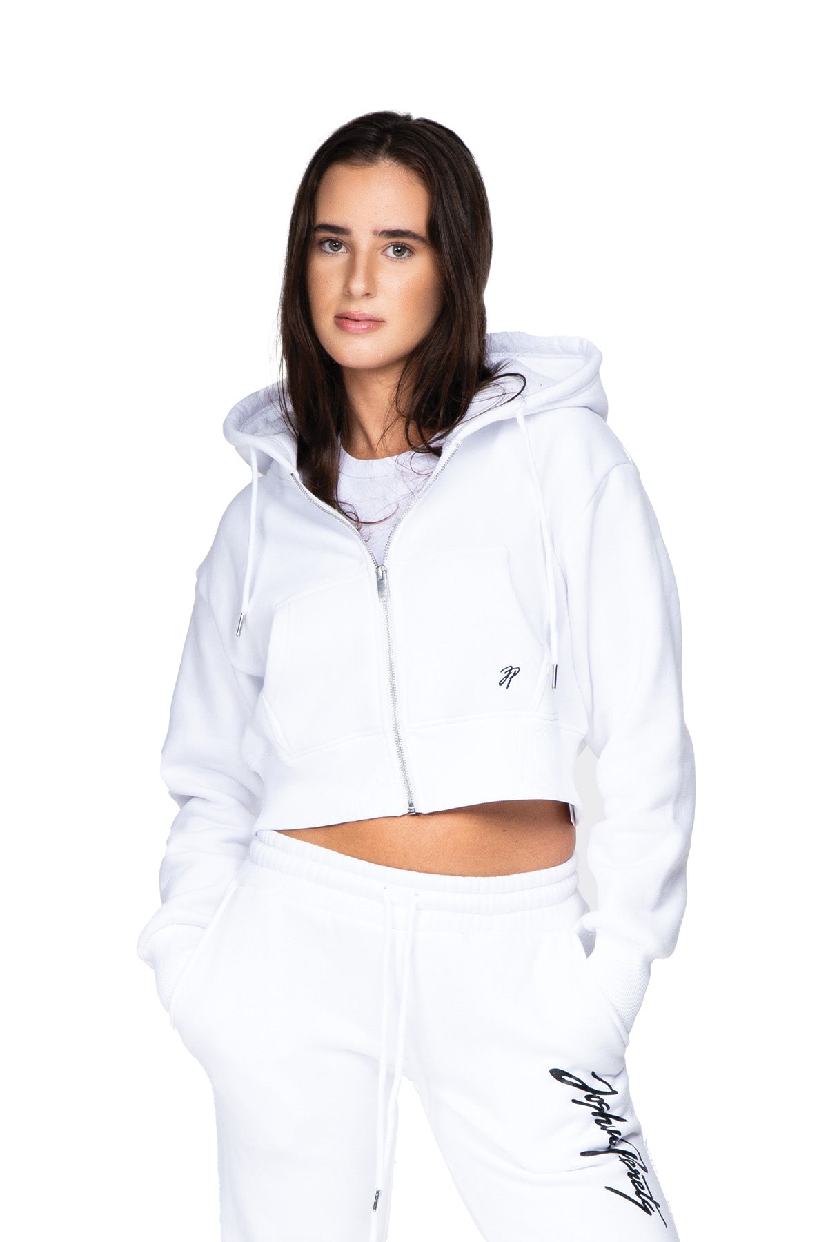 Liora - Relaxed Fit Cropped Zip-Up Hoodie