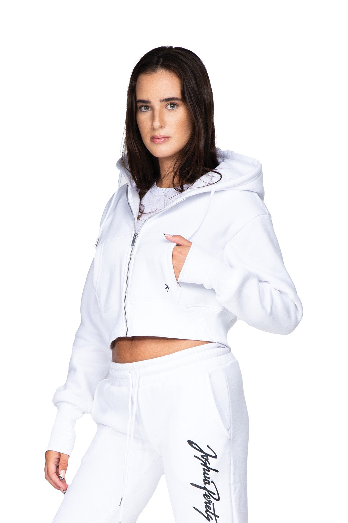 Liora - Relaxed Fit Cropped Zip-Up Hoodie