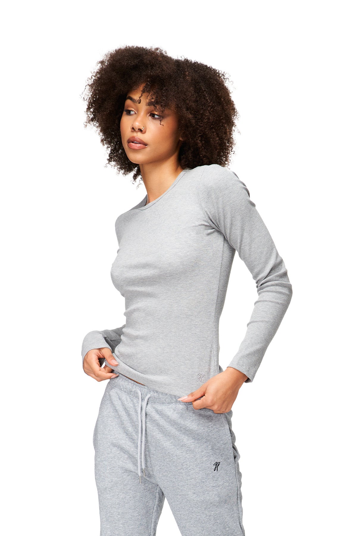 Minna - Long Sleeve Crew Neck Crop Top