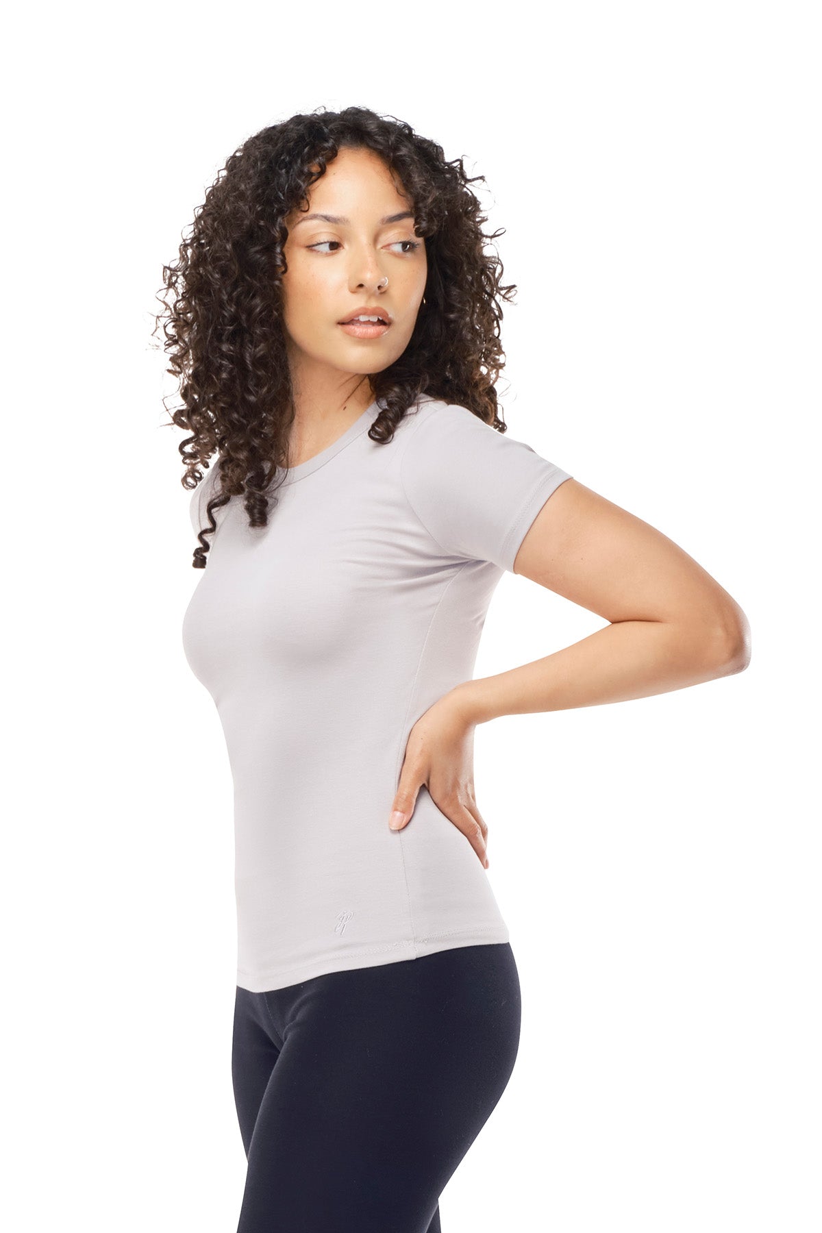 Elle - Fitted Short Sleeve Top