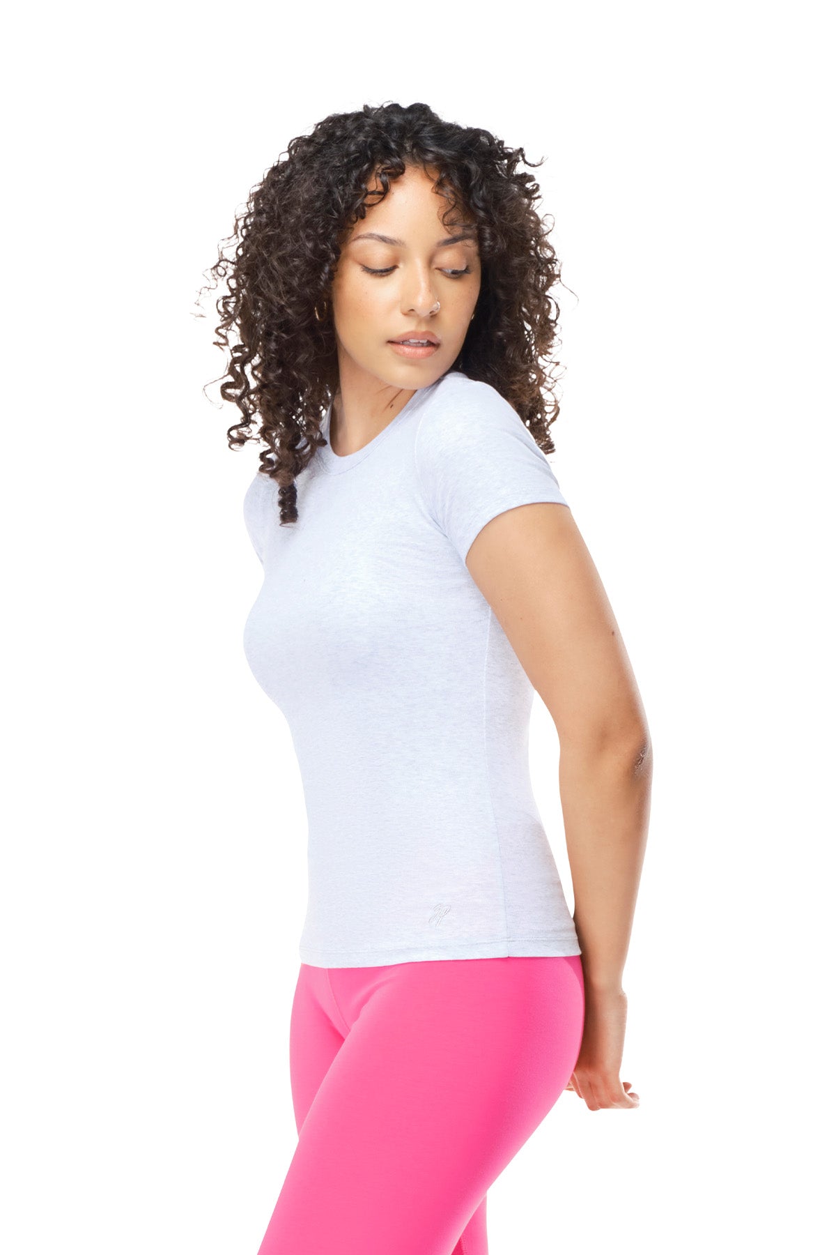 Elle - Fitted Short Sleeve Top