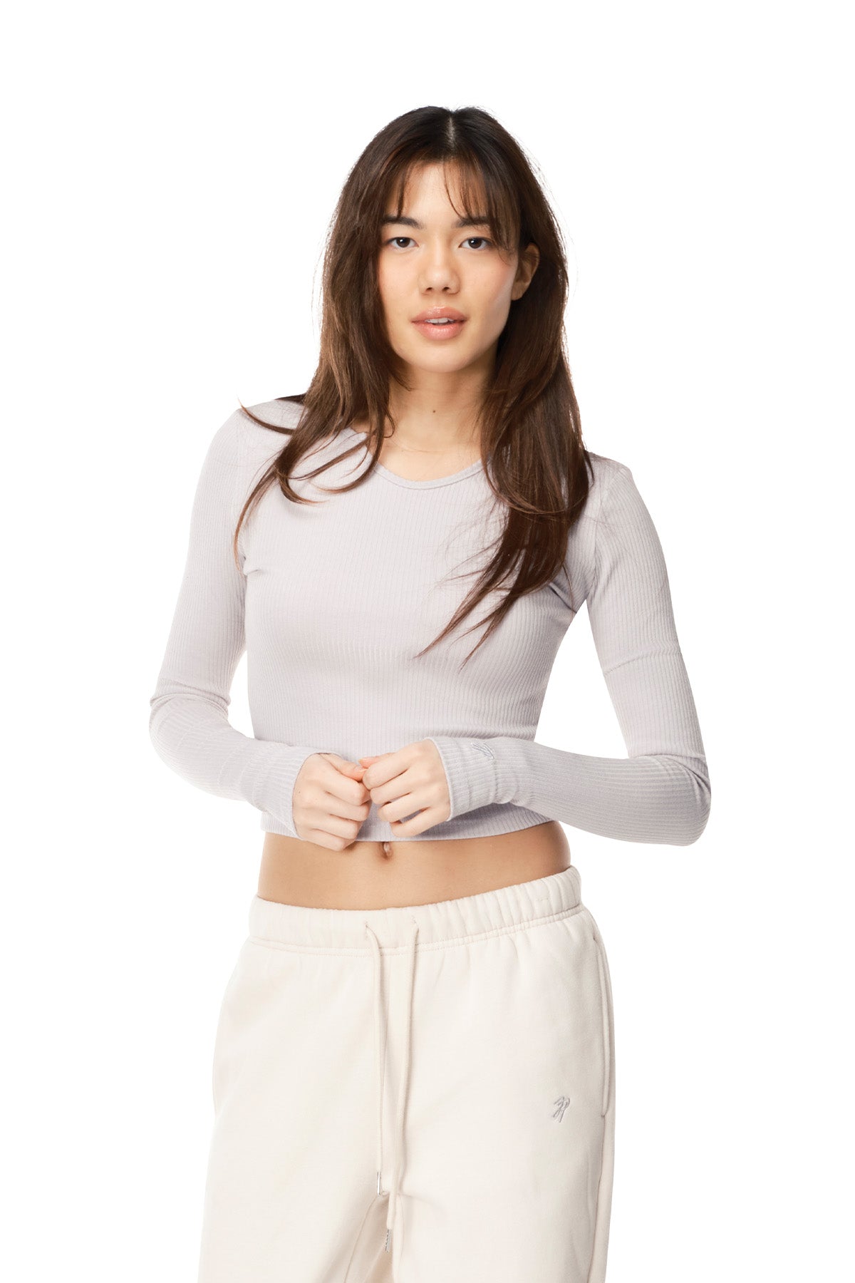 Livia - Fitted Ribbed Scoop Long Sleeve