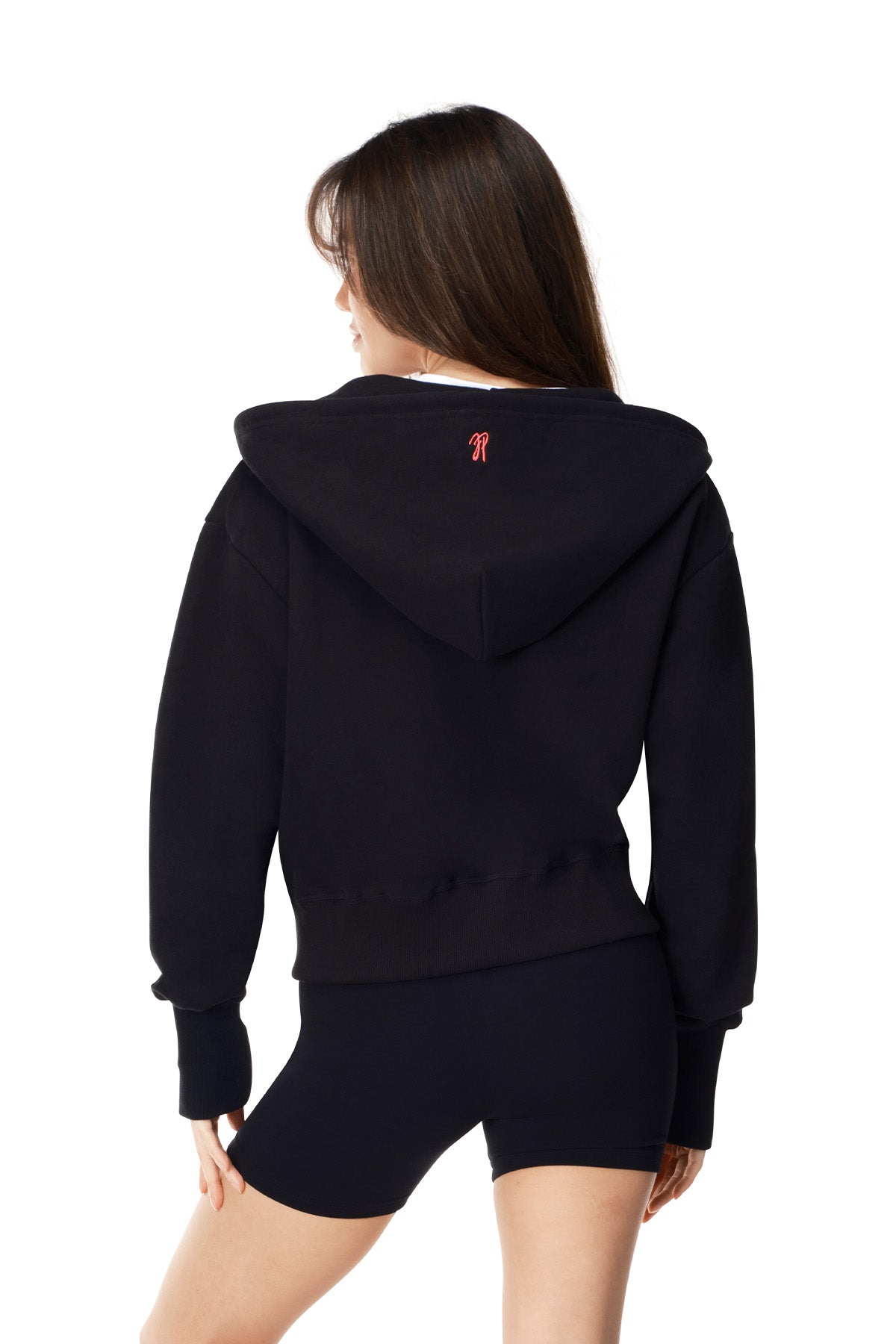 Paula - Semi Fitted Crop Zip Hoodie