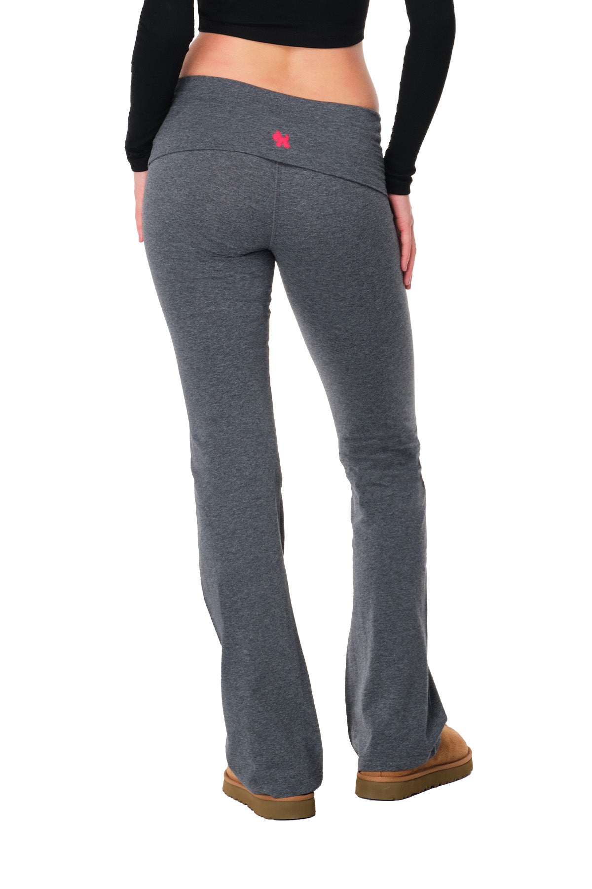 Tally - Fitted Flare Pants with Fold-over Waistband