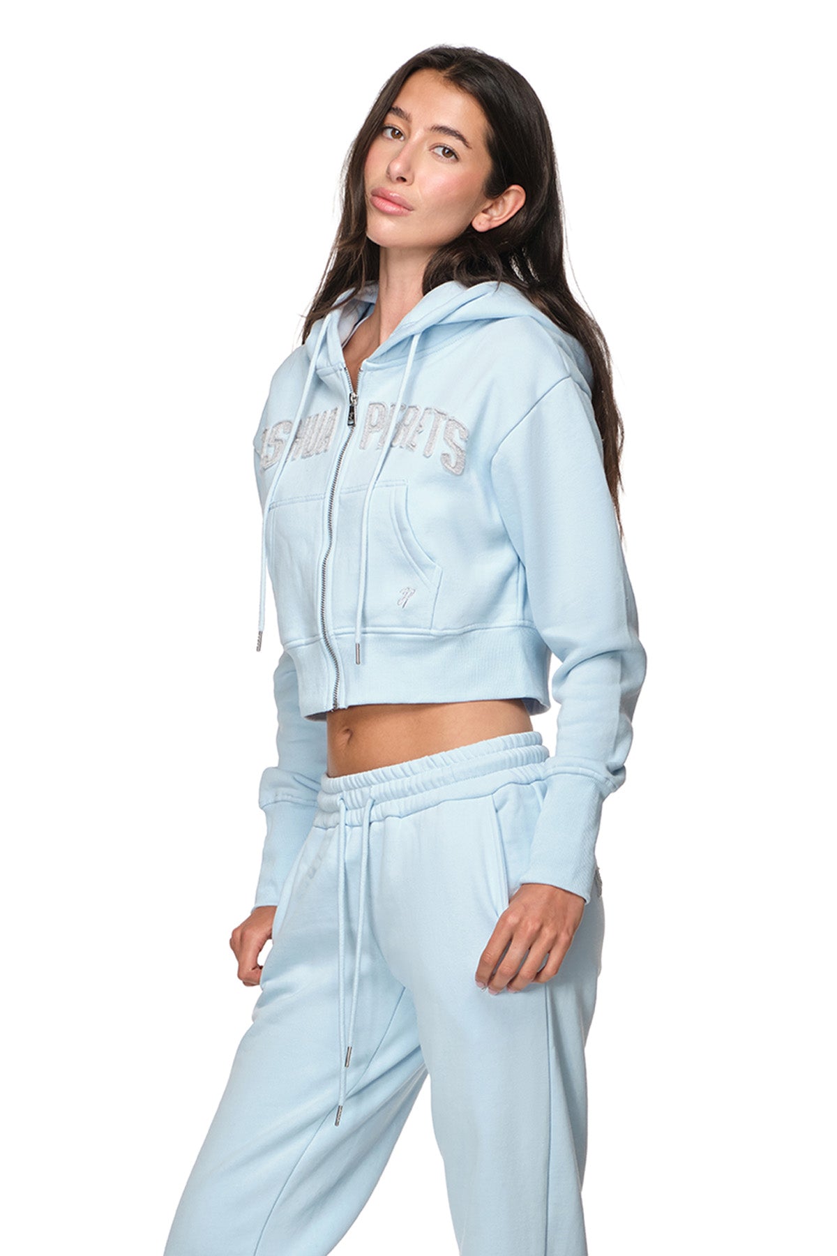 Ari - Semi-Fitted Cropped Zip-up Hoodie
