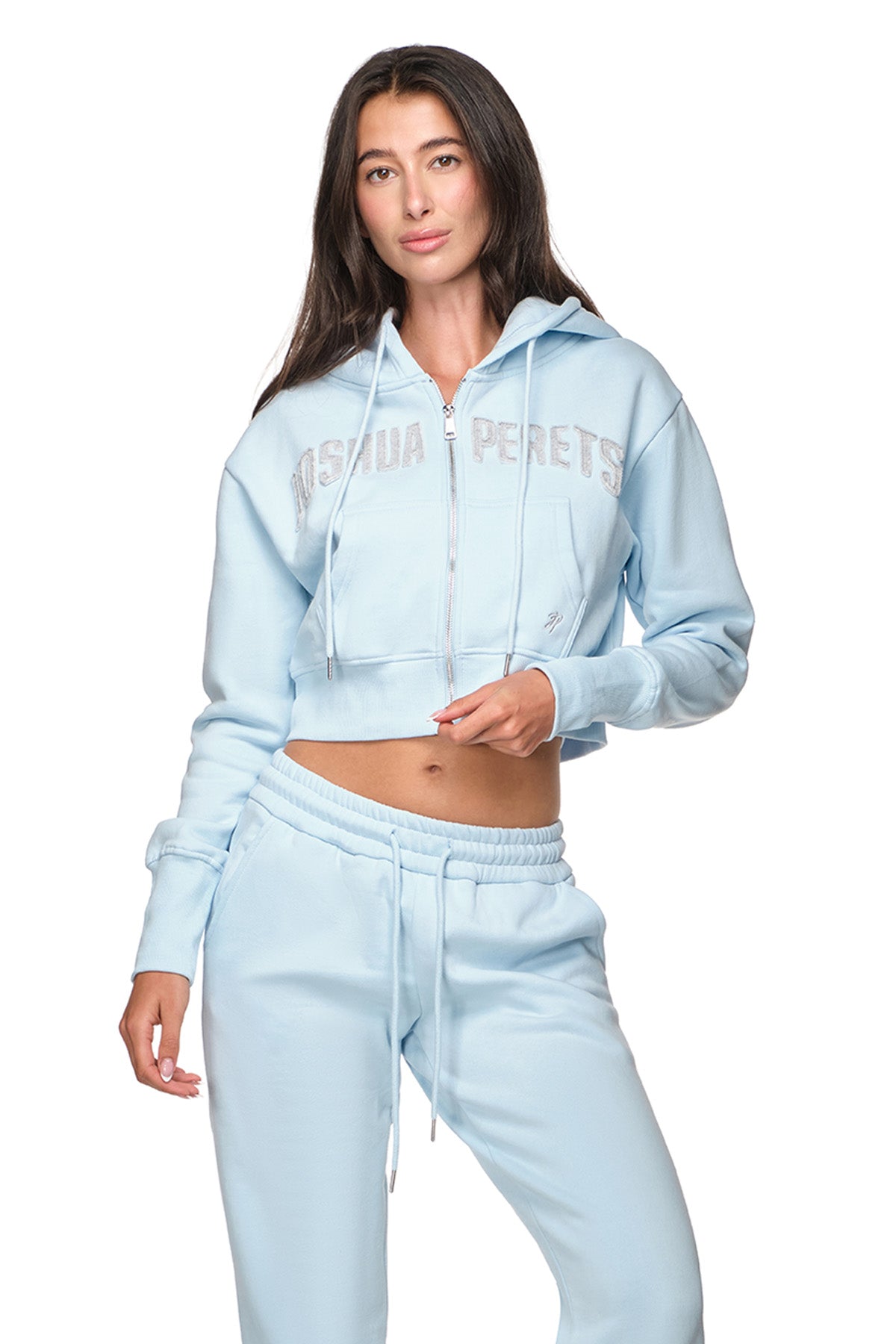 Ari - Semi-Fitted Cropped Zip-up Hoodie