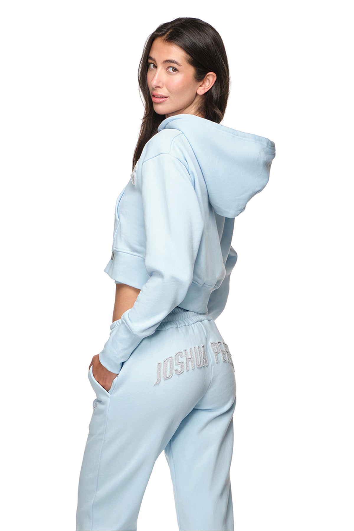 Ari - Semi-Fitted Cropped Zip-up Hoodie