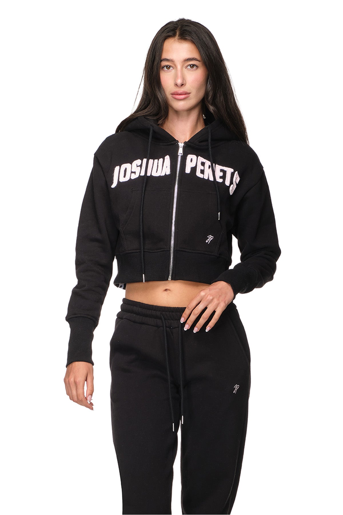 Ari - Semi-Fitted Cropped Zip-up Hoodie