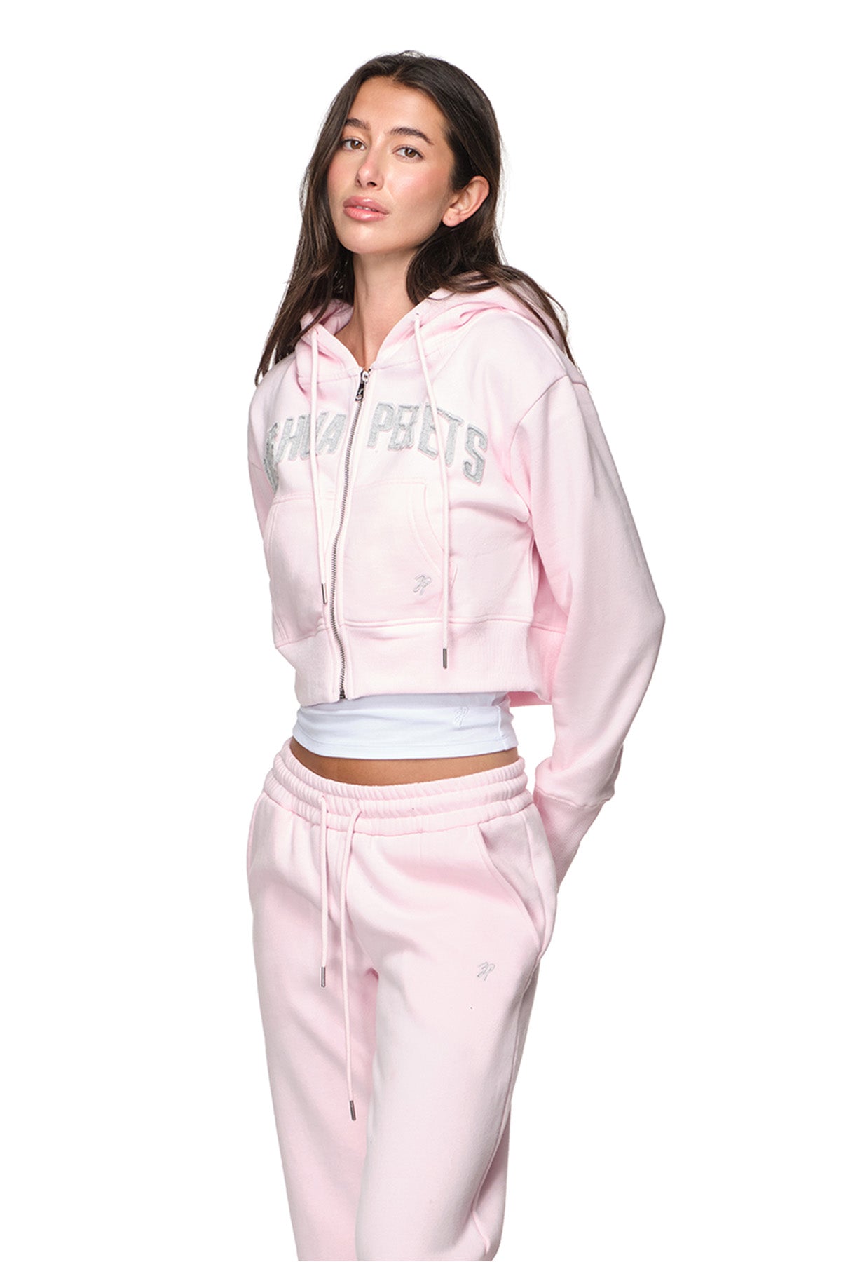 Ari - Semi-Fitted Cropped Zip-up Hoodie