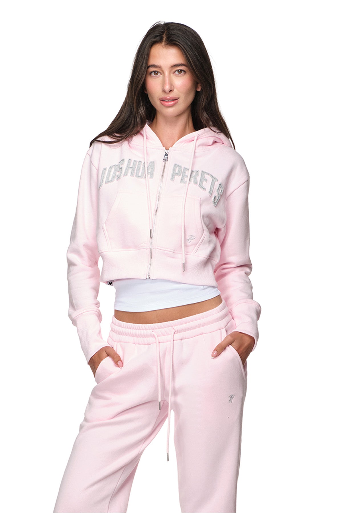 Ari - Semi-Fitted Cropped Zip-up Hoodie