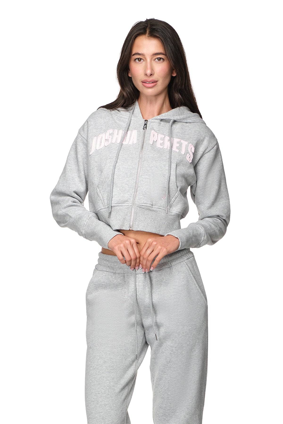Ari - Semi-Fitted Cropped Zip-up Hoodie