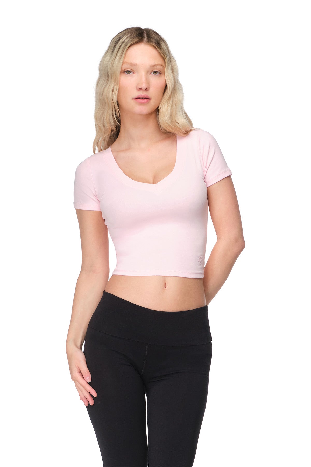 Hallie - Fitted V-Neck T-Shirt