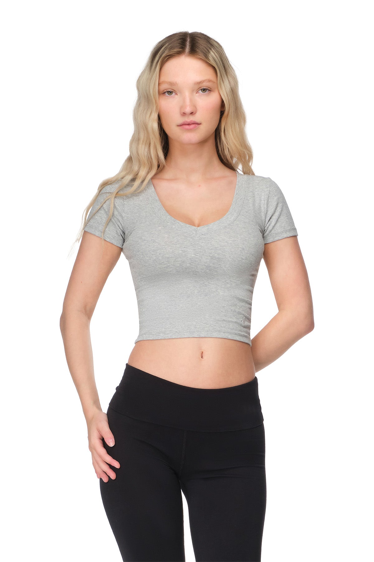 Hallie - Fitted V-Neck T-Shirt