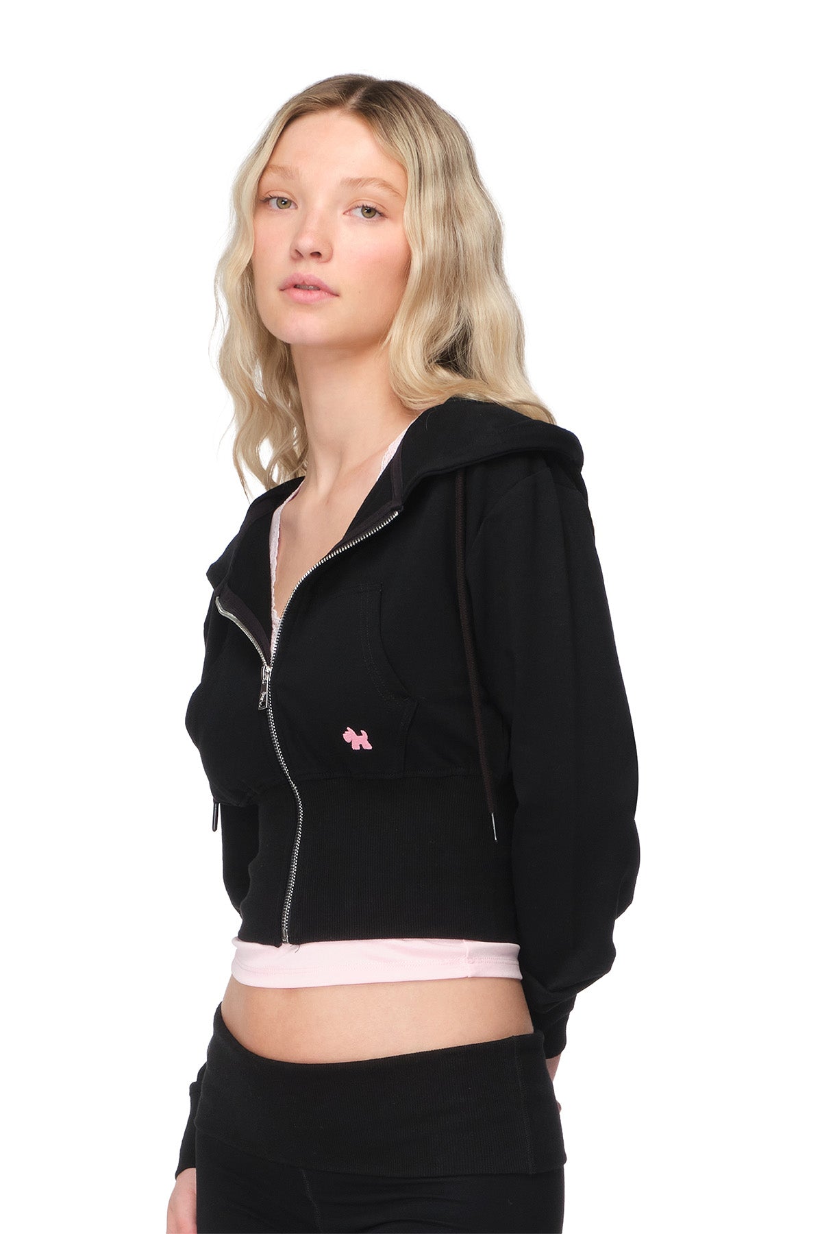 Nyla - Semi-Relaxed Cropped Zip-up Hoodie