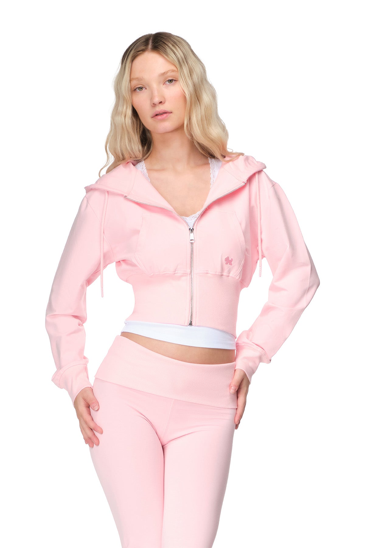 Nyla - Semi-Relaxed Cropped Zip-up Hoodie