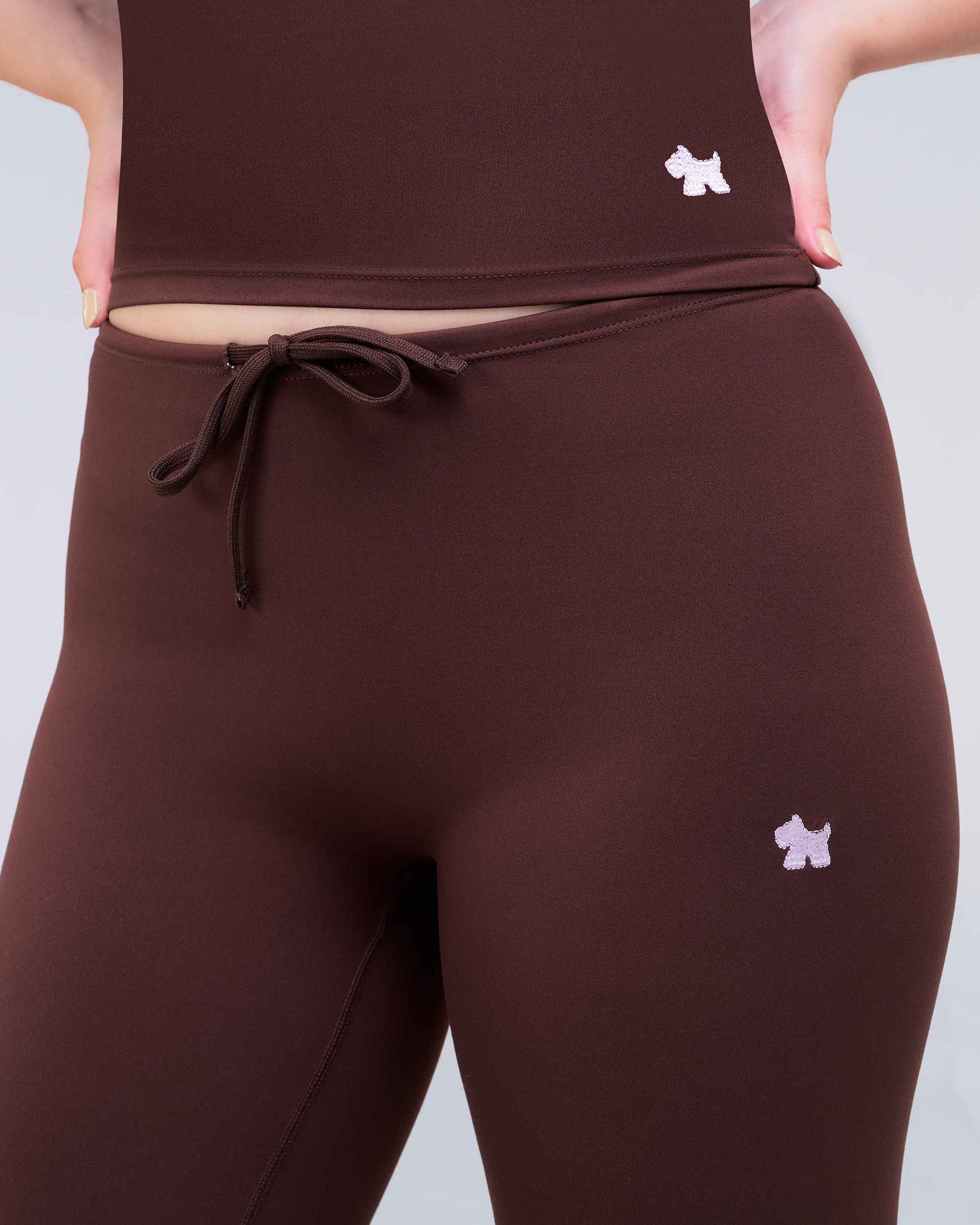 Adley - Fitted Low Rise Drawstring Flare Pants