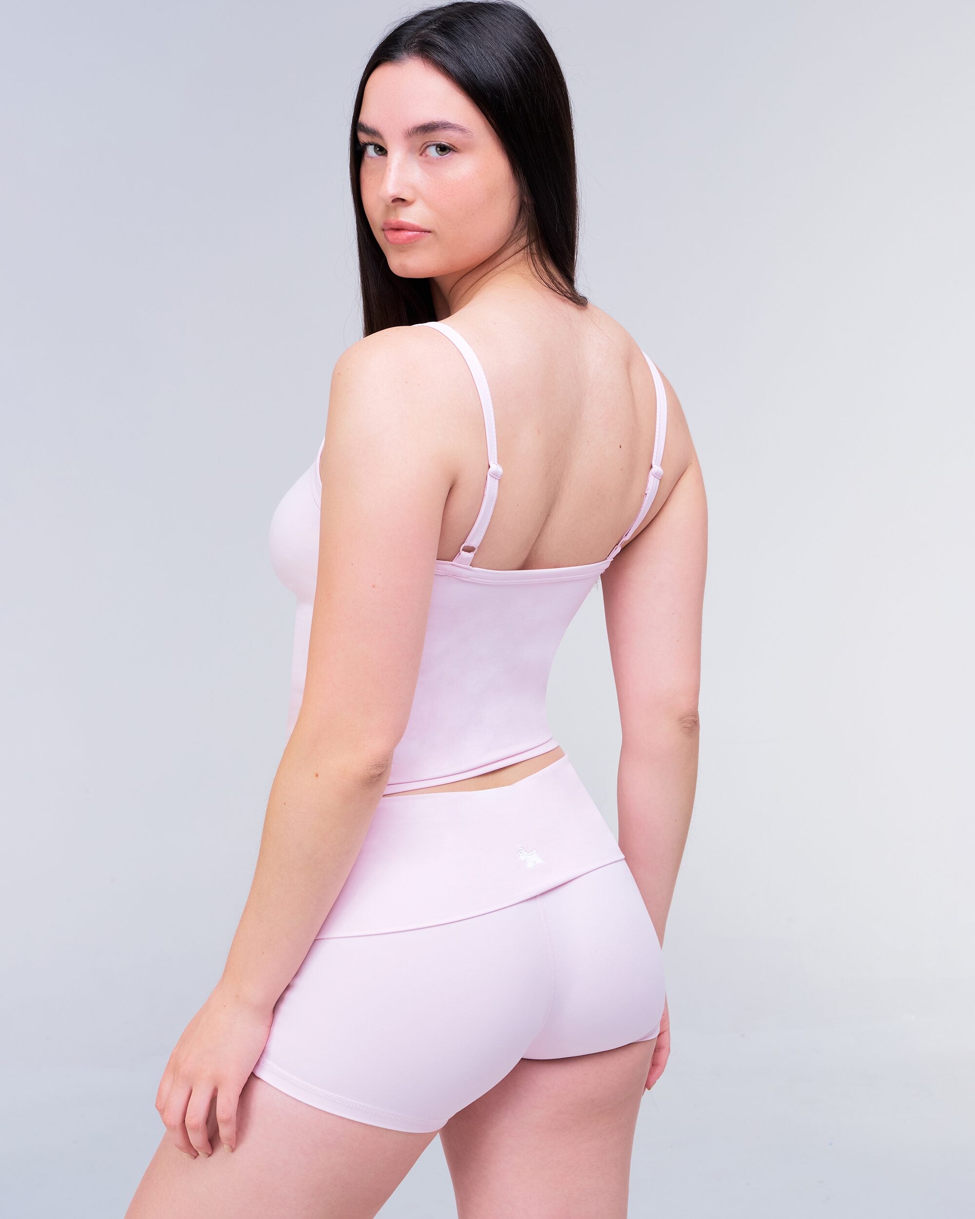 Brynn Fitted Camisole in Baby Pink - back