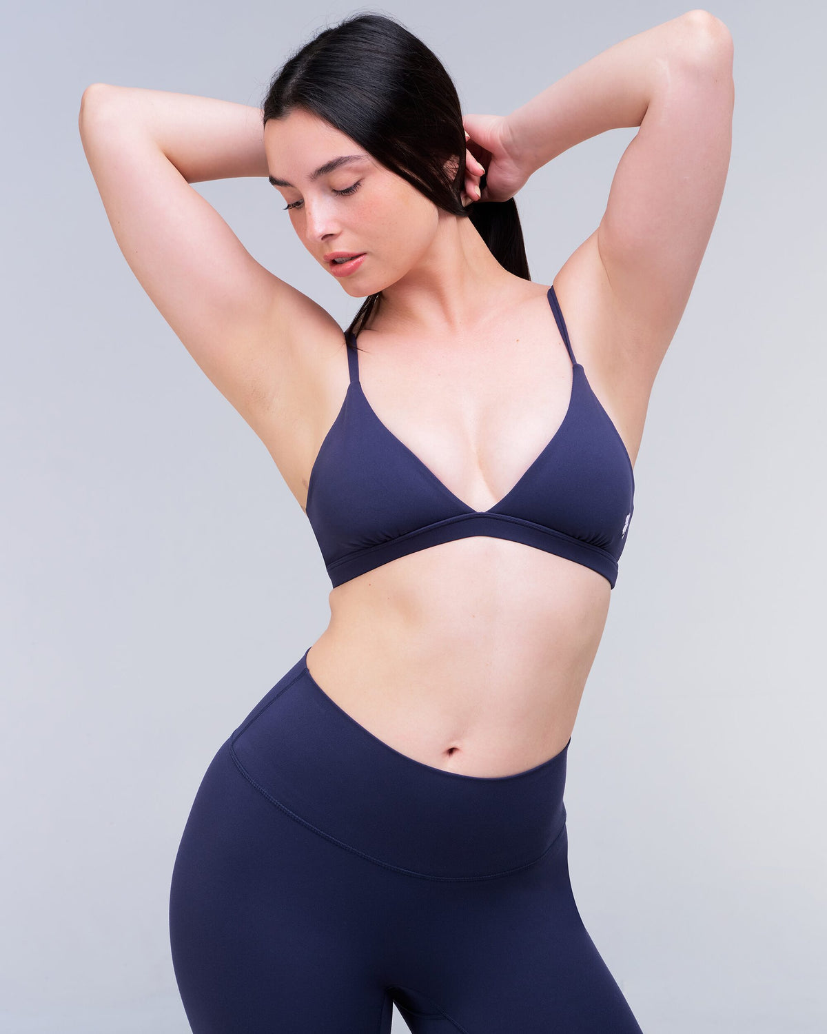 Denver Fitted Bralette in Navy - side