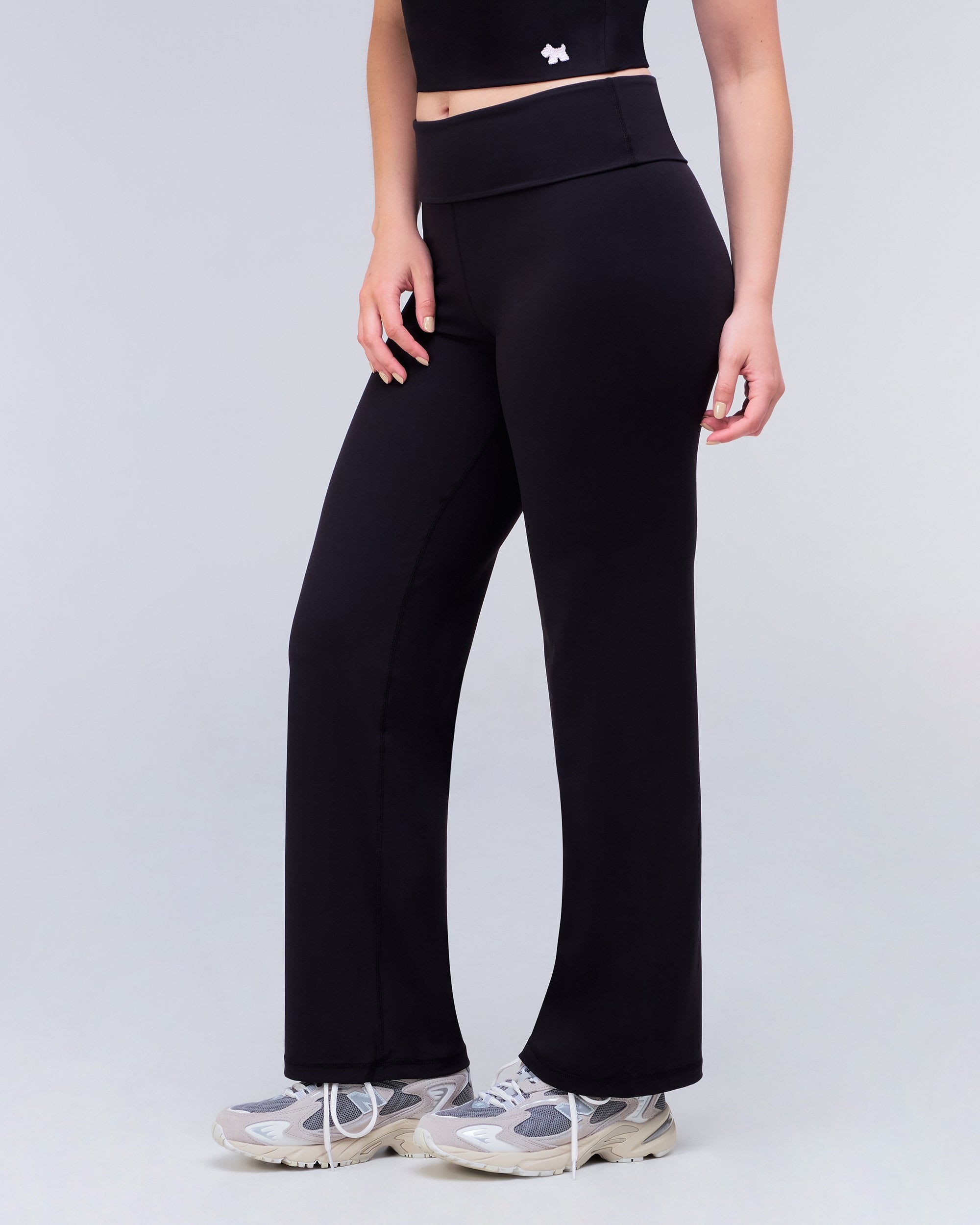 Fresh - Pantalon évasé ample taille haute à taille repliable