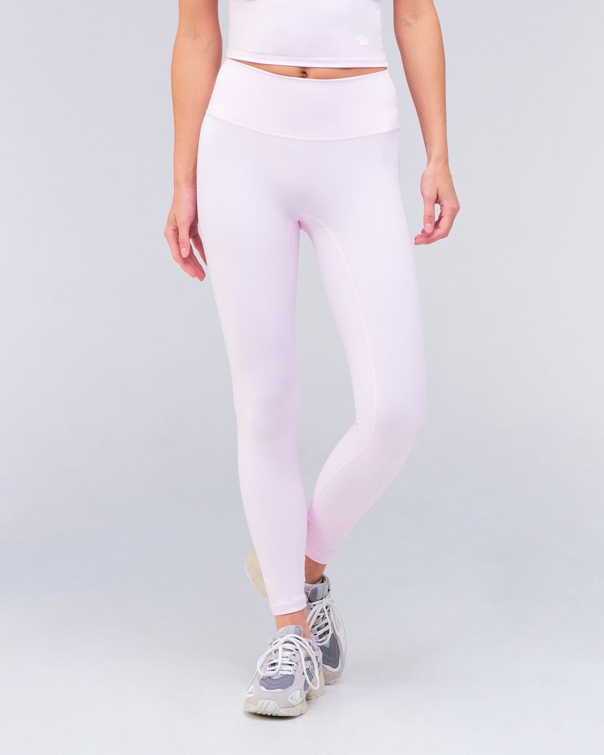 Rayne fitted leggings in baby pink, front view