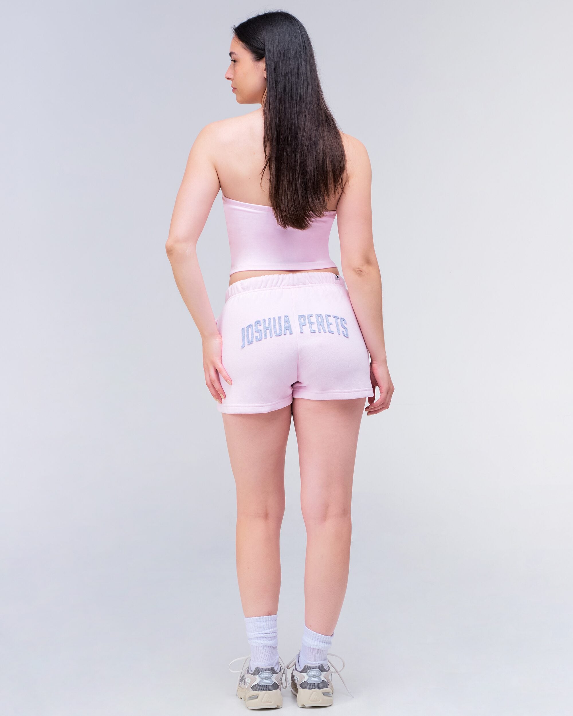 Rona Fitted Tube Top in Baby Pink - back