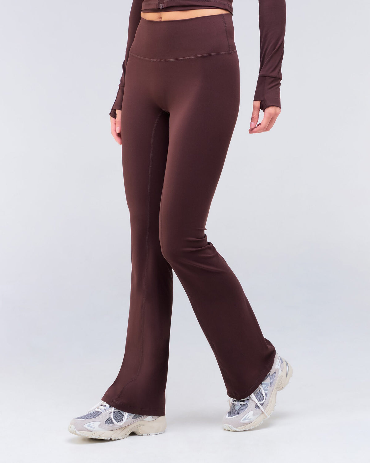 Venus Fitted Flared Leggings in Auburn - side