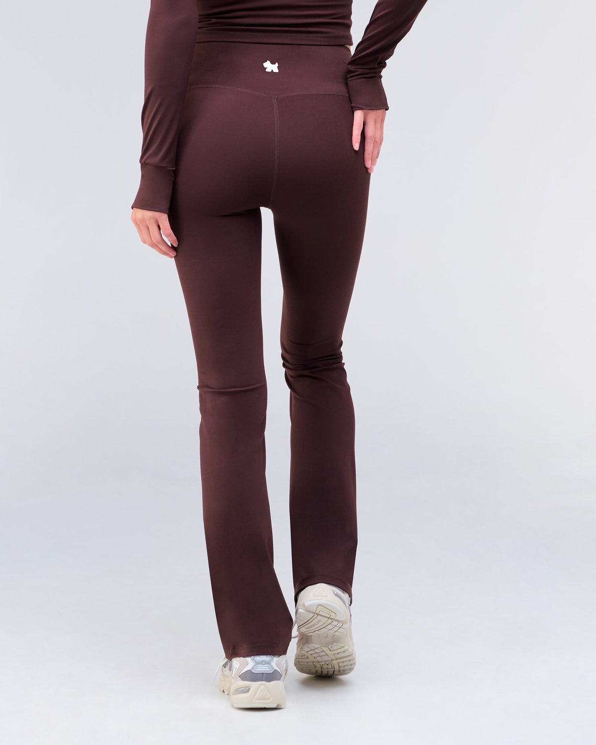 Venus Fitted Flared Leggings in Auburn - back
