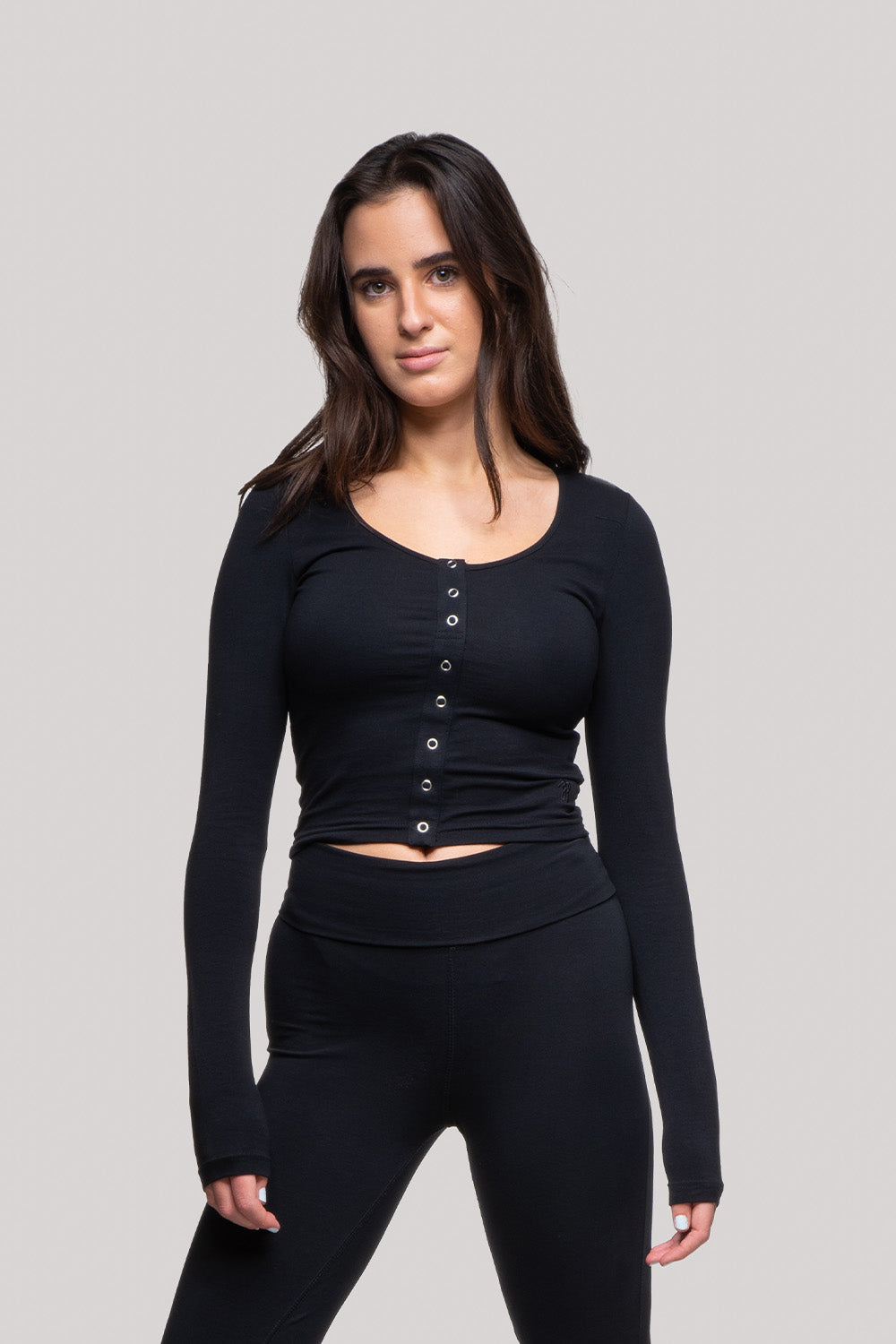 Gwen - Henley Long Sleeve Top