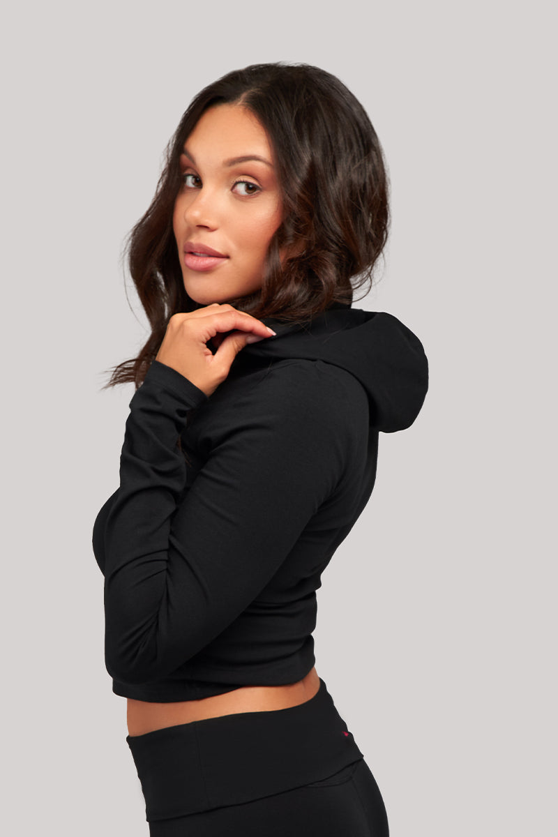 Mel - Long Sleeve Top with Hood