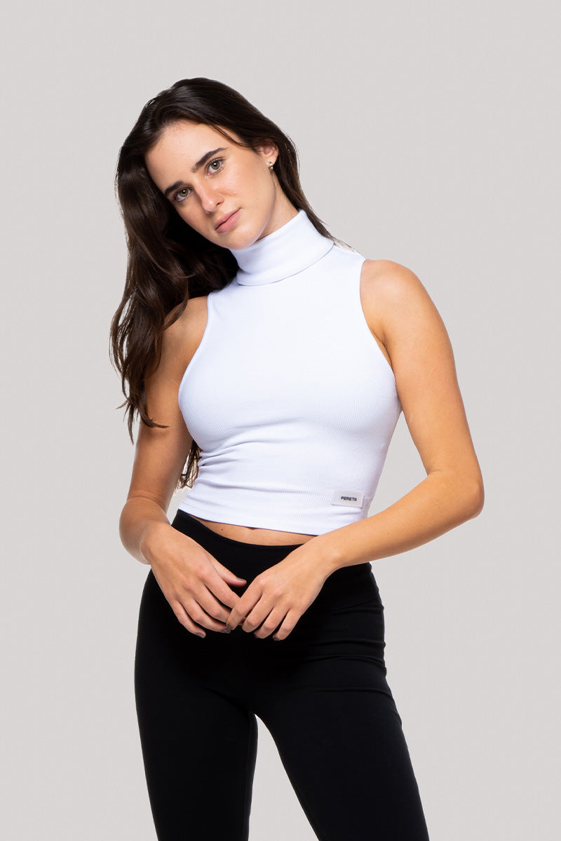 Olivia - Sleevless Turtle Neck Top