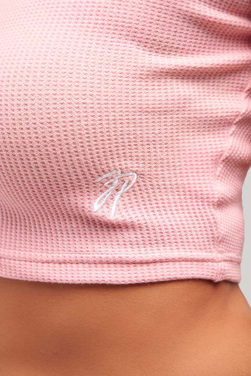 T-shirt écourté - Rose