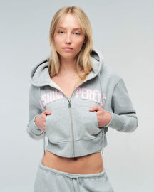Ari - Semi-Fitted Cropped Zip-up Hoodie
