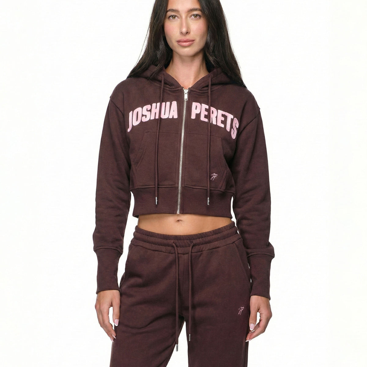 Ari - Semi-Fitted Cropped Zip-up Hoodie